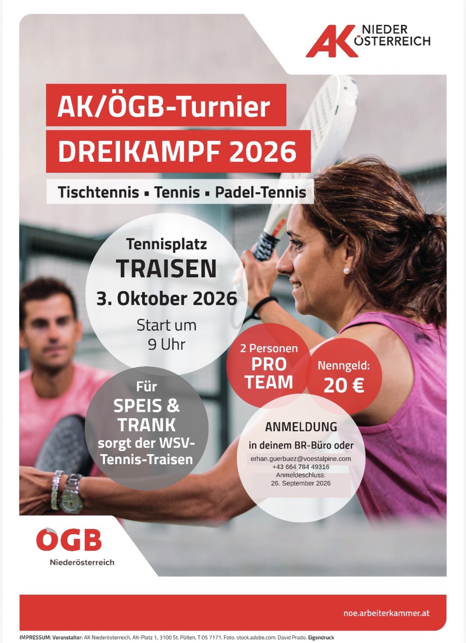 AK/ÖGB Dreikampf am 03.10.26