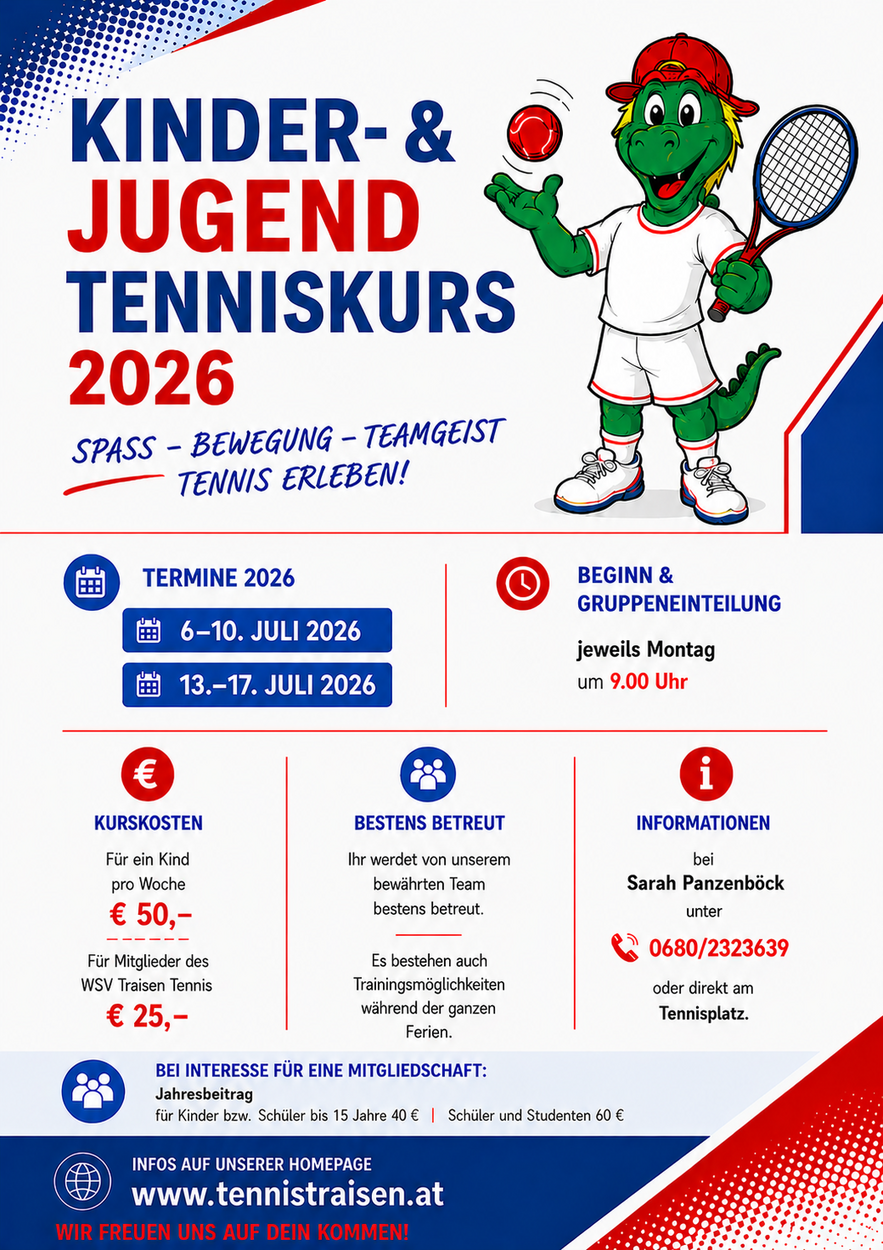 Kinder- und Jugendtenniskurs 2026